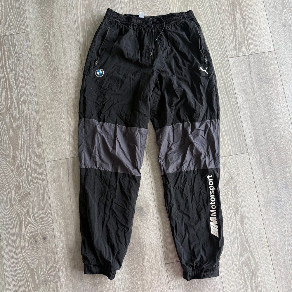 BMW M‎ Motorsport X Puma Men's Black Regular Fit Outdoor Track Pants Size M